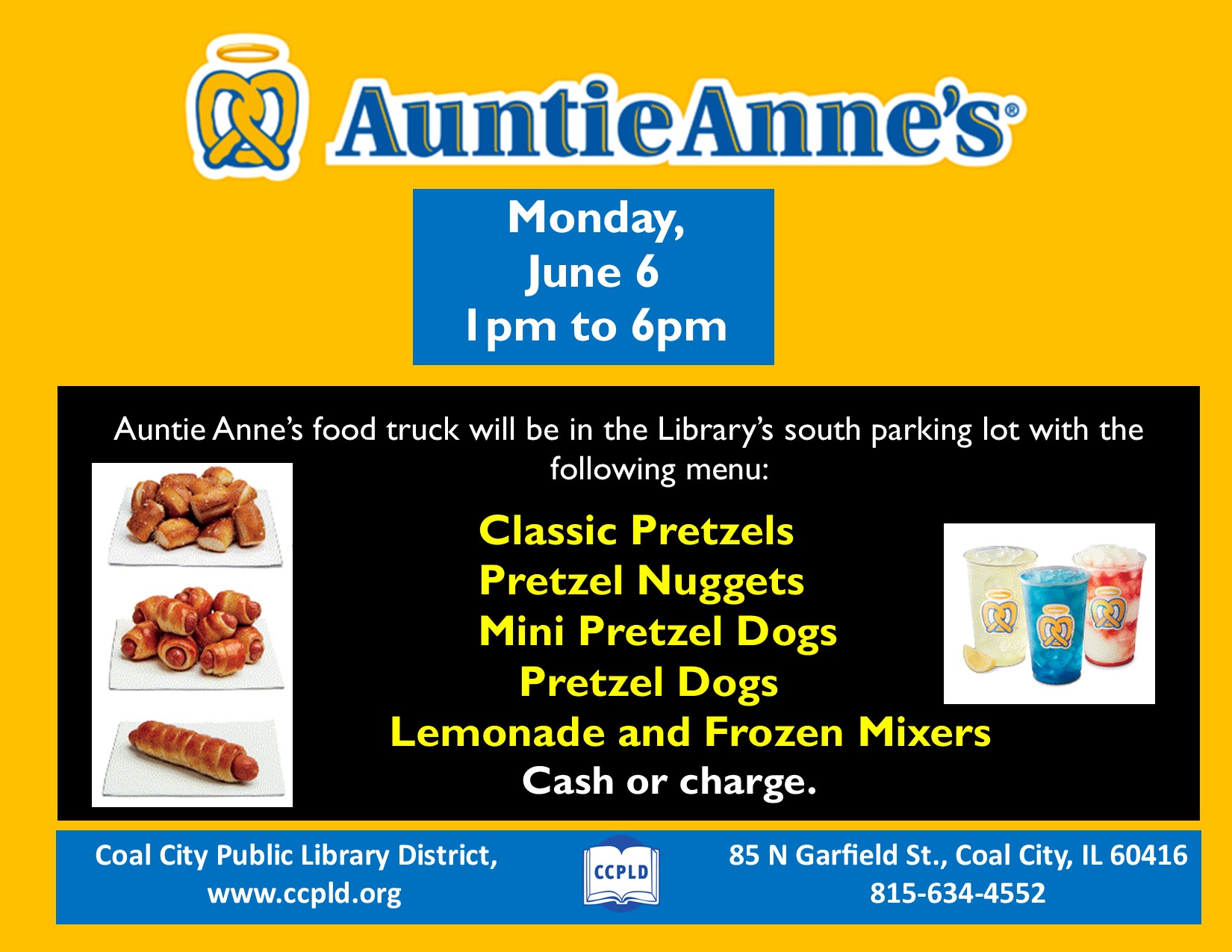 Auntie Anne s Food Truck Coal City Public Library District